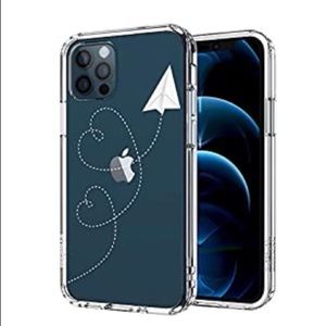 NEW Paper Airplane with Heart Contrail iPhone 12 Pro Case